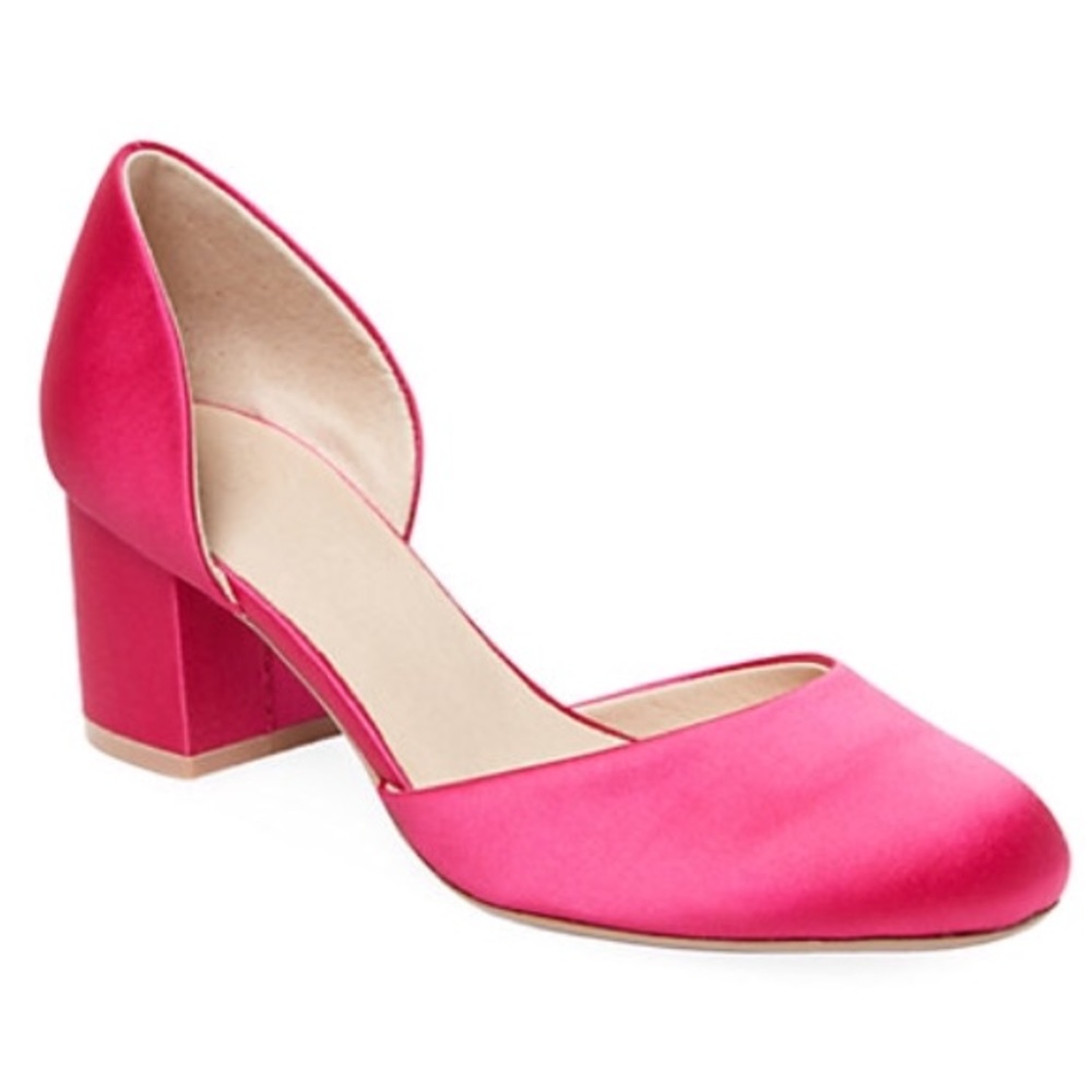 NWT Alex + Alex Maria Block Satin Heels